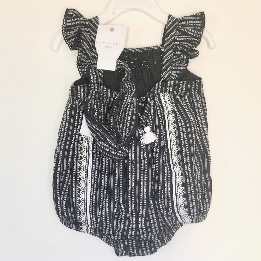 NWT Max Studio Baby Onesie with Headband 18 Months